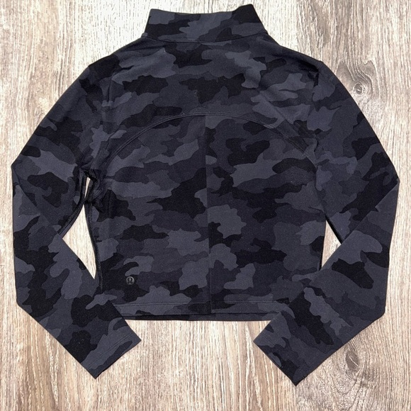Lululemon all Aligned Mock Neck Long Sleeve Grey Camo Size 6 - Picture 2 of 2